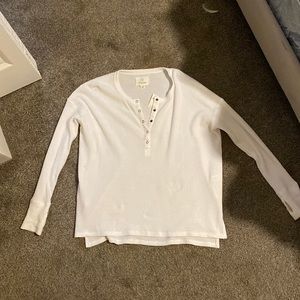 American eagle - OFFLINE By Aerie Way Back Waffle Henley Long Sleeve T-Shirt